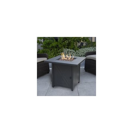 Seasonal Trends 52072 Stainless Steel, Electric Ignition Fire Pit